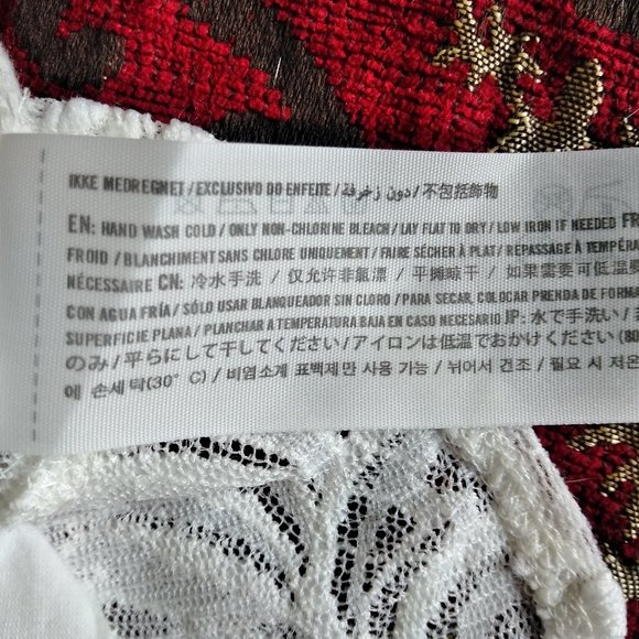 ABERCROMBIE & FITCH LONG SLEEVE LACE OVERLAY TOP SZ SM - Picture 7 of 8